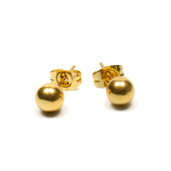 gold plate stud earrings