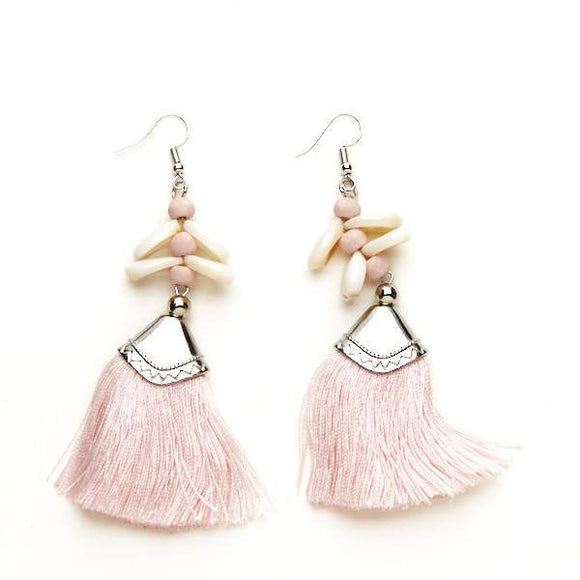 Shell & Tassel Earrings - Flamingo Boutique