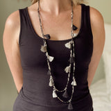 Long Double Strand Tassel Necklace