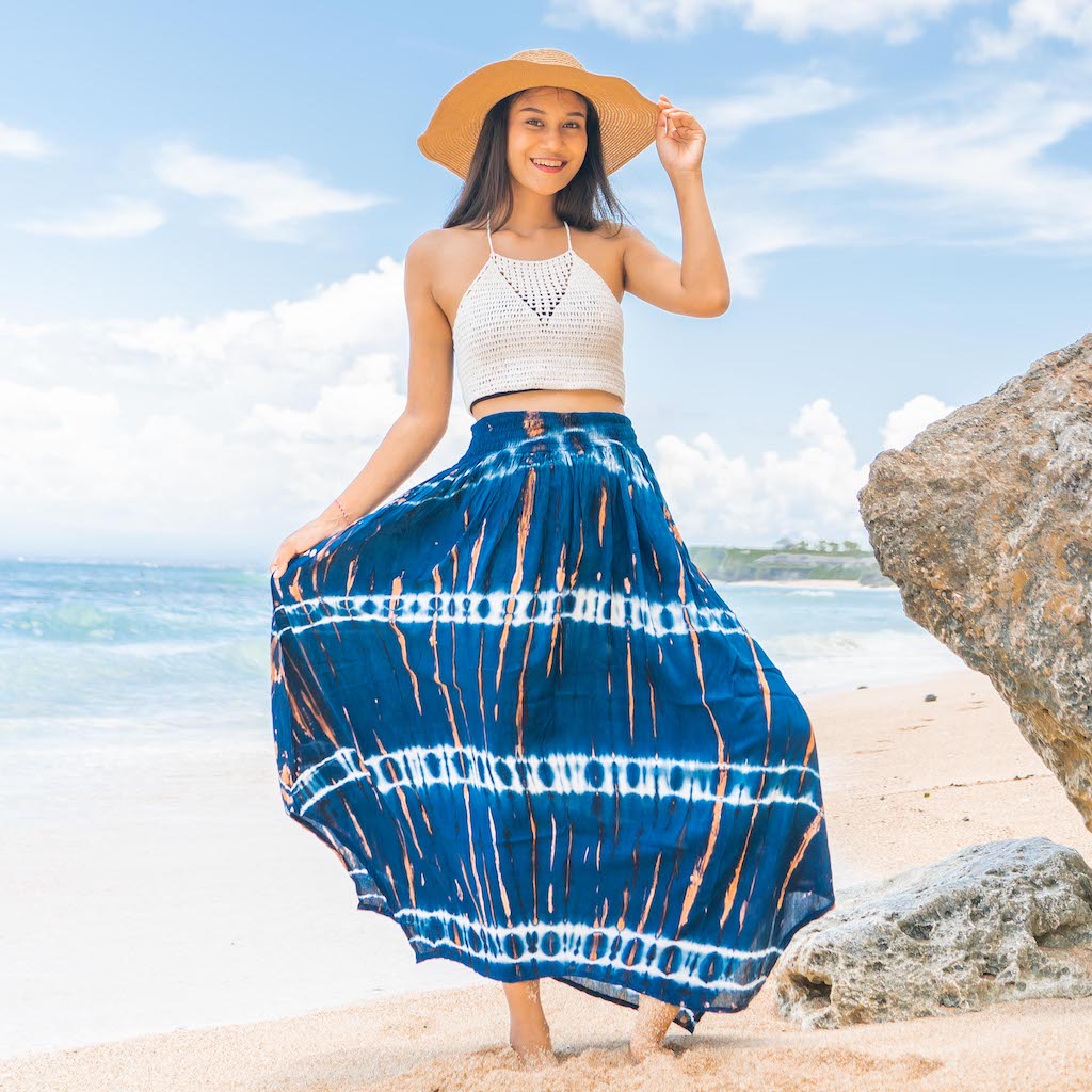 Tie dye discount maxi skirt