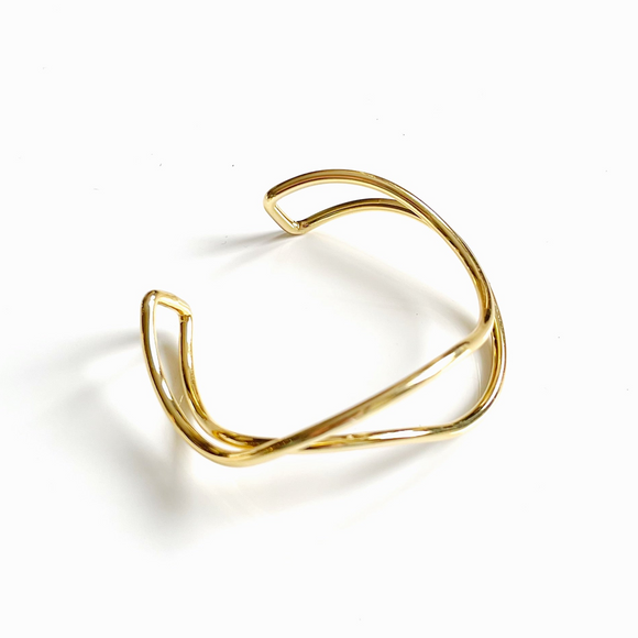 Double Band Gold Bangle