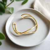 Double Band Gold Bangle