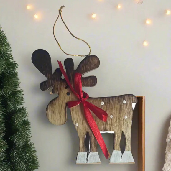 Hanging Wooden Moose