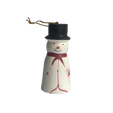 Hanging Top Hat Snowman Ornament