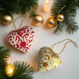 Hanging Heart Ornament - Gold