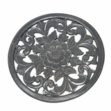 Wooden Round Carved Flower