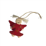 Hanging Angel Ornament - Red