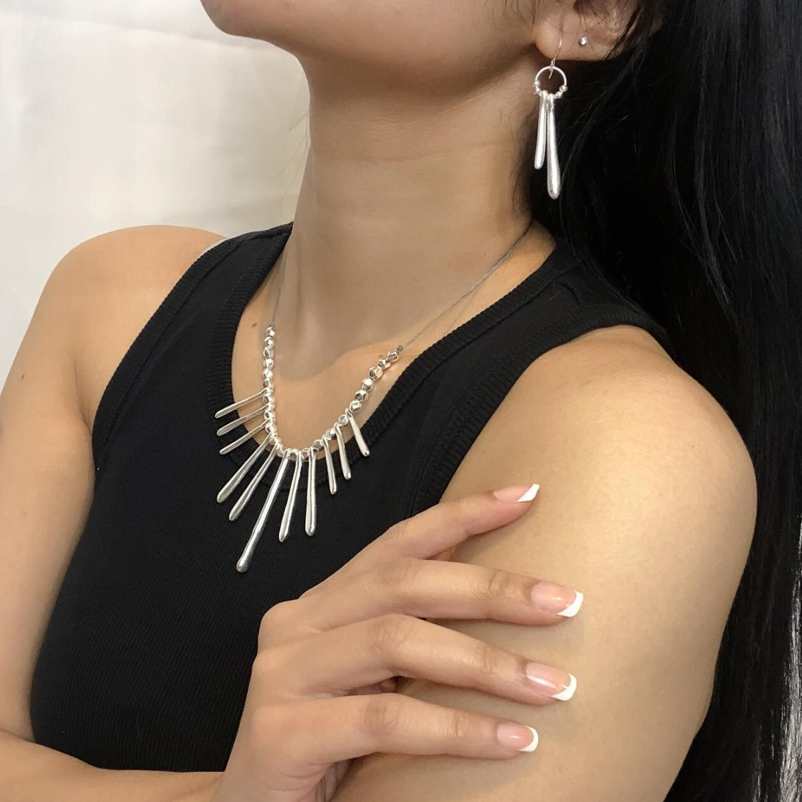 Double drop earrings deals