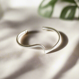 Silver Plate Wave Bangle