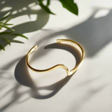 Gold Plate Wave Bangle