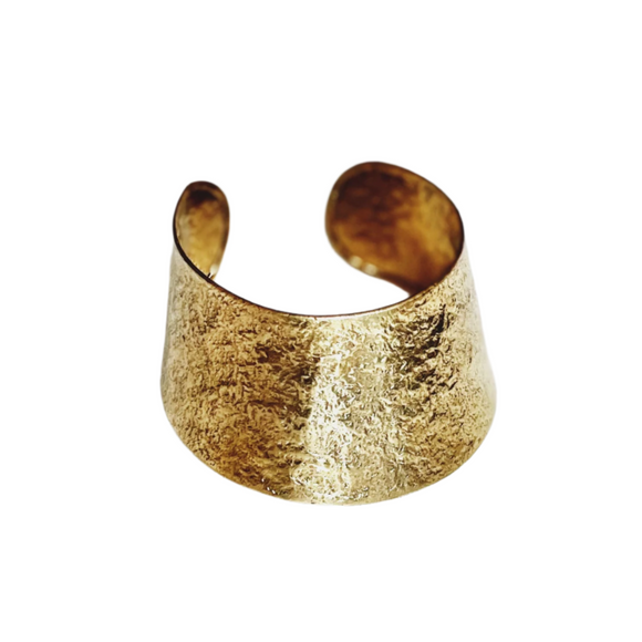 Gold Plate Wide Bangle