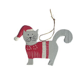 Hanging White Cat Ornament