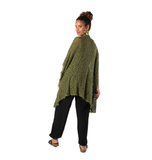 Mid Length Popcorn Knit Kimono - Sage Green