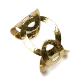 Oval Links Metal Cuff - Gold Colour
