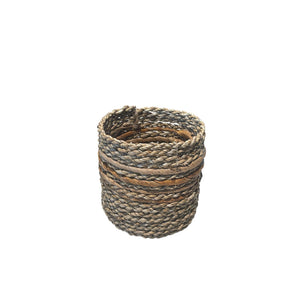 Seagrass Basket with Banana Leaf Accents