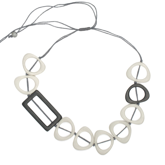 Resin Rectangular Hoop Necklace