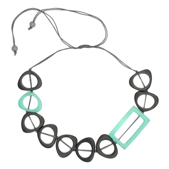 Resin Rectangular Hoop Necklace