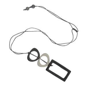 Resin Rectangular Hoop Pendant