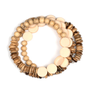 Wood & Resin Spiral Bracelet
