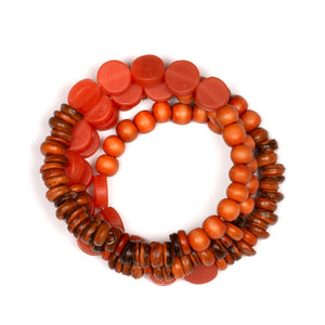 Wood & Resin Spiral Bracelet