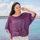 Popcorn Knit Top - Purple