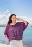 Popcorn Knit Top - Purple