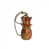 Hanging Pineapple Ornament - Red