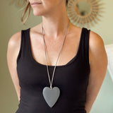 Simple Wooden Heart Necklace