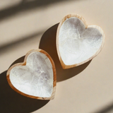 Mother of Pearl Small Wooden Heart Bowl