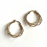 Twist Hoop Earrings - Gold Plate