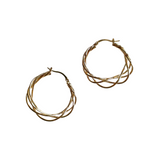 Twist Hoop Earrings - Gold Plate