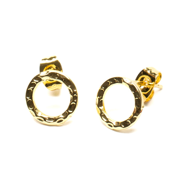Open Circle Stud - Gold Plate