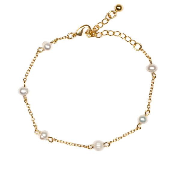 Pearl Bracelet - Gold Plate