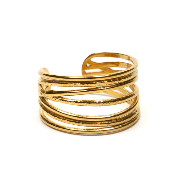 Multi Strand Ring - Gold Plate