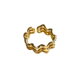 Triple Strand Wave Ring - Gold Plate