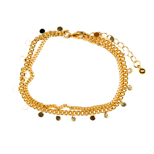 Double Disc Chain Bracelet