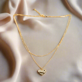 Double Strand Heart Necklace