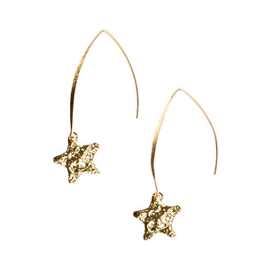 Hammered Star Earring