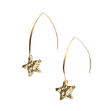 Hammered Star Earring