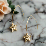 Hammered Star Earring