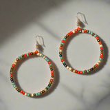 Beaded Hoop Earring