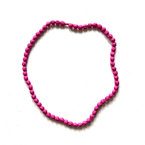 Single Strand Fabric Ball Necklace