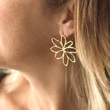 Open Flower Stud Earrings