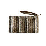 Striped Beaded Clutch