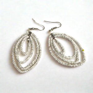 Multi Oval Beaded Hoop Earring