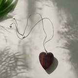 Simple Wooden Heart Necklace