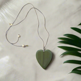 Tinted Wood Heart Necklace