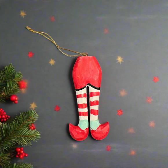 Hanging Elf Bum Ornament