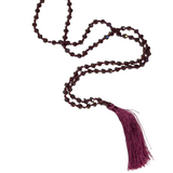 Crystal Bead Tassel Necklace