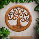 Small Carved Tree Hanging